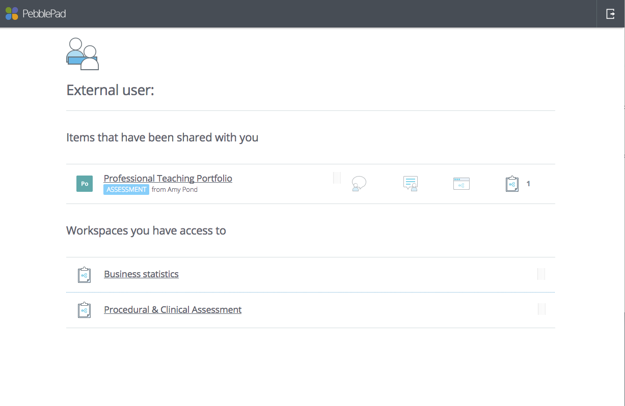 View of External Dash